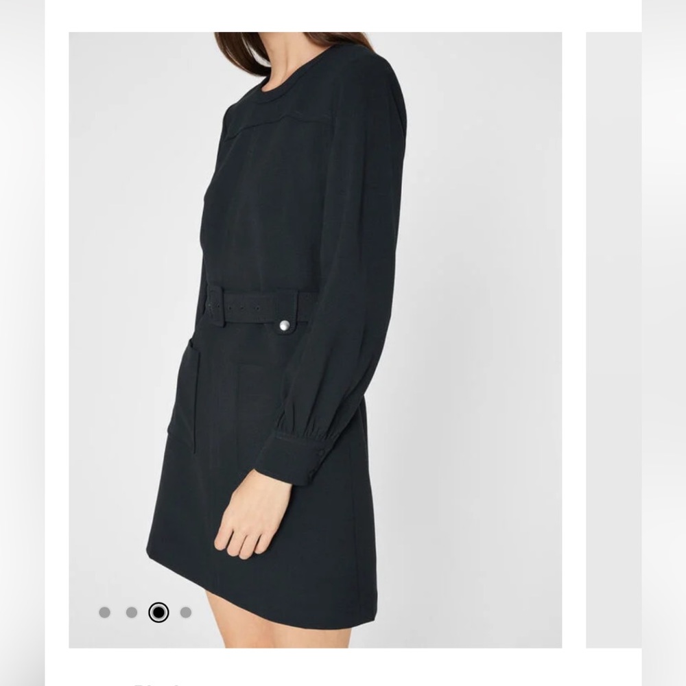 Club Monaco Long Sleeve Belted Pocket Dress